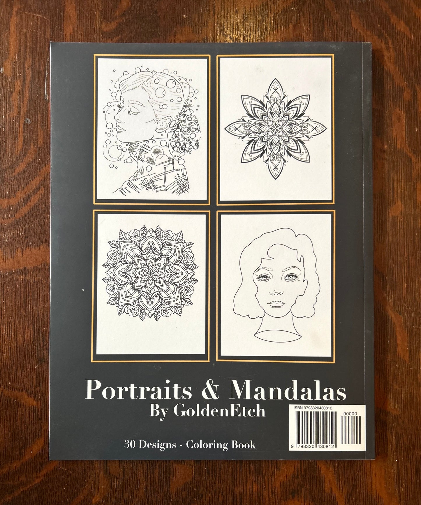 Portraits & Mandalas Coloring Book