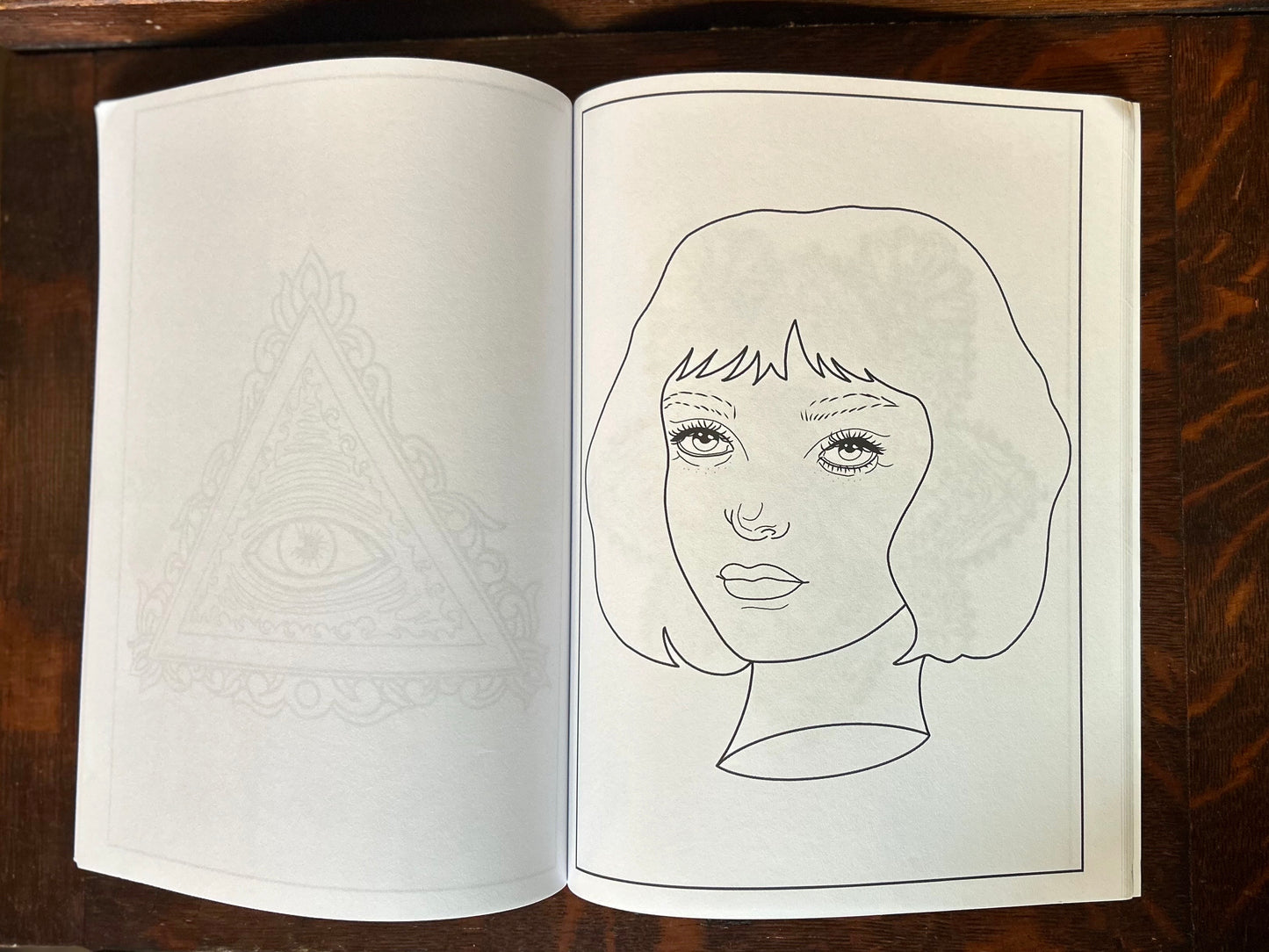 Portraits & Mandalas Coloring Book